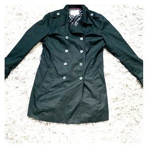 Black Trench Coat - Banana Republic